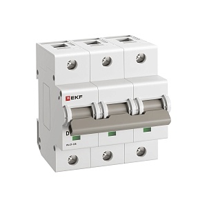 Автоматический выключатель ВА 47-125 3P 100А (D) 15кА PROXIMA EKF