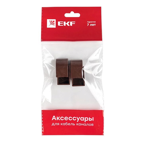 Заглушка (16x16) (4 шт) темное дерево EKF-Plast 