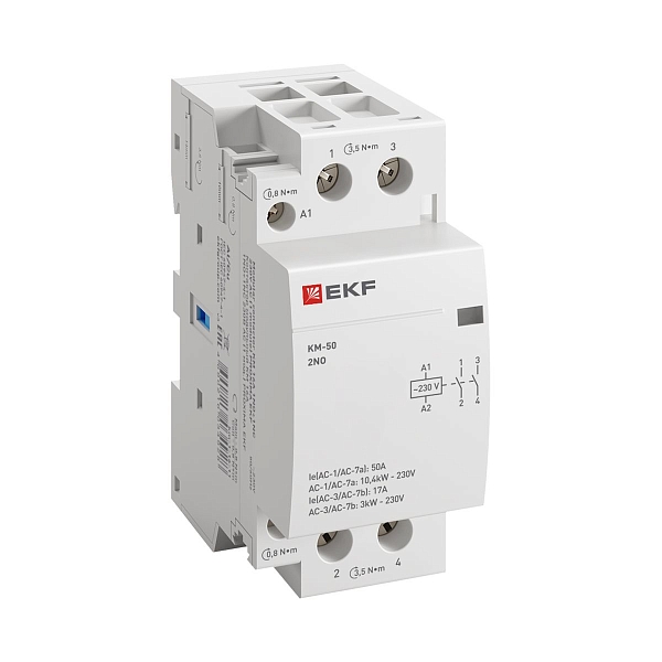 Контактор модульный КМ 50А 2NO 230В АС (2 мод.) PROXIMA EKF
