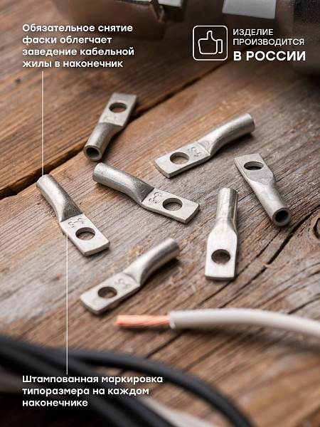 Наконечник медный луженый ТМЛ DIN 6-5 EKF PROxima
