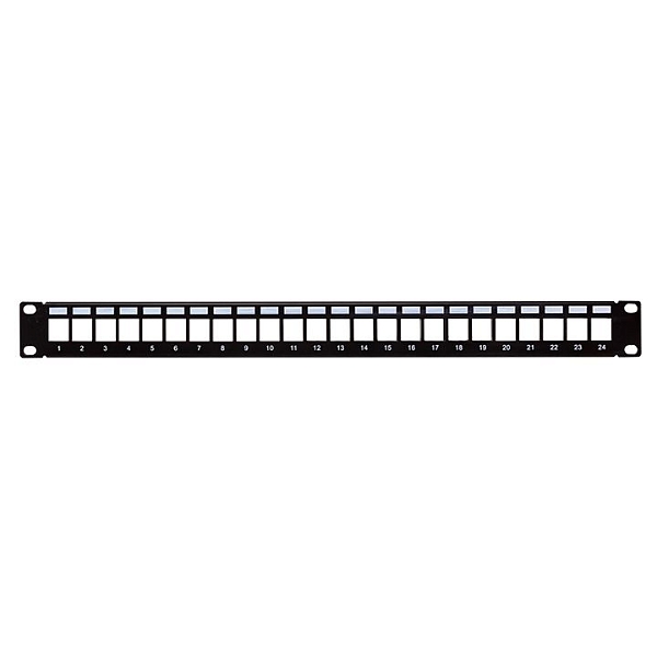 Патч-панель модульная TERACOM PRO 19'' 1U экранированная 24 порта с органайзером (пустая)