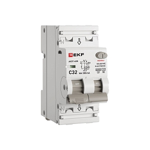 Автоматический выключатель дифференциального тока АВДТ-63N 1P+N (S) 32А характеристика C 300мА тип AC электронный селективный 6кА PROXIMA EKF