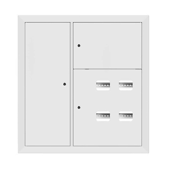 Щит этажный 4 кв. RAL9003 со слаботочным отсеком слева (1000x950x150) EKF PROxima