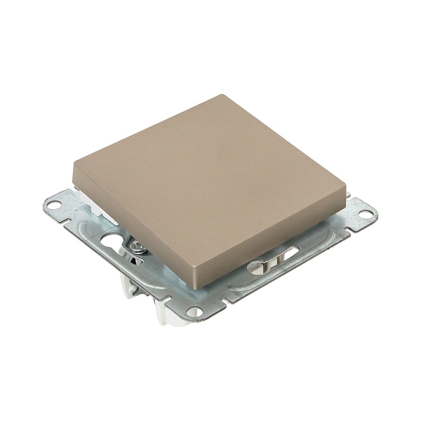 Механизм выключателя, одноклавишный, кнопочный, шампань Эпика EKF