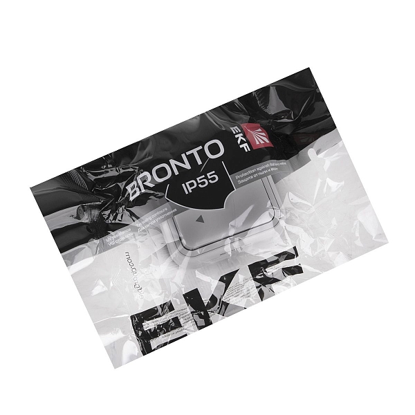 Выключатель, для жалюзи СП, винтовые клеммы серый, Бронто EKF