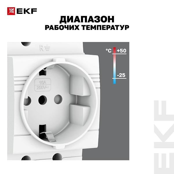 Розетка РДЕ-47 240В (под евро вилку с заземлением) EKF PROxima 