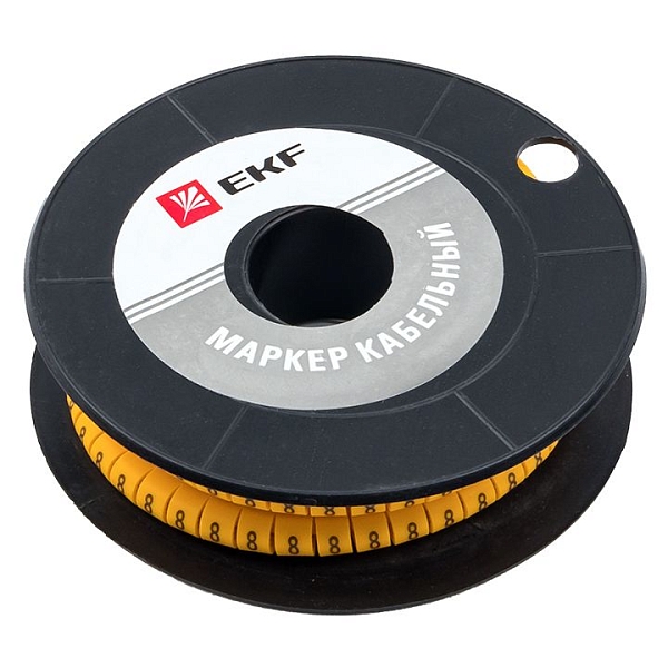 Маркер кабельный 6,0 мм2 "8" (350 шт.) (ЕС-3) EKF PROxima