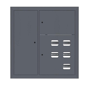 Щит этажный 5 кв. слаботочка слева RAL7024 (1000x950x150) EKF PROxima