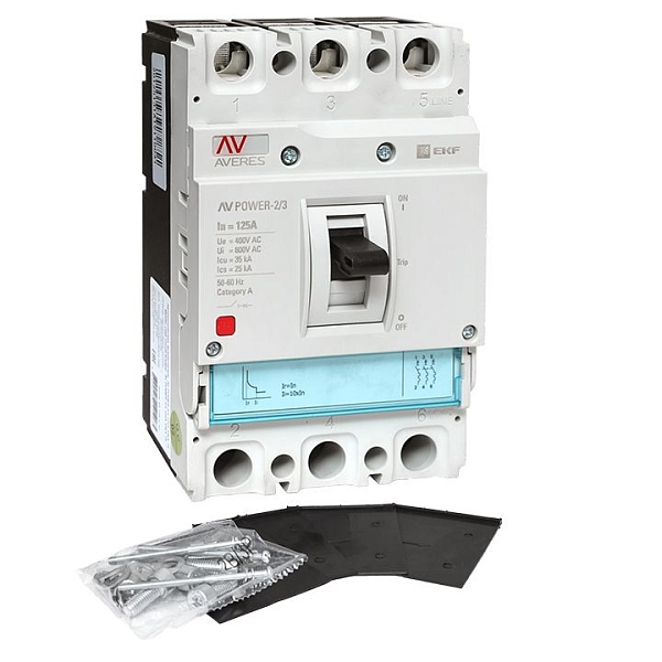 Выключатель автоматический в литом корпусе AV-POWER-2/3 125А 35кА TR EKF