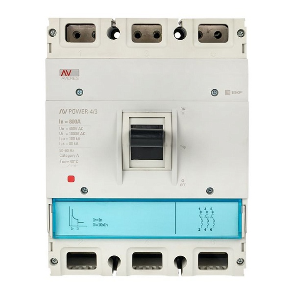 Выключатель автоматический в литом корпусе AV-POWER-4/3 800А 100кА TR EKF