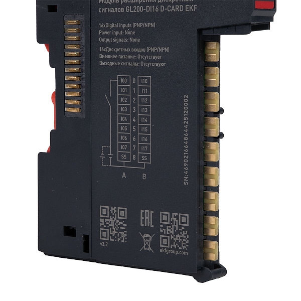 Модуль расширения дискретных сигналов GL200-DI16 D-CARD EKF