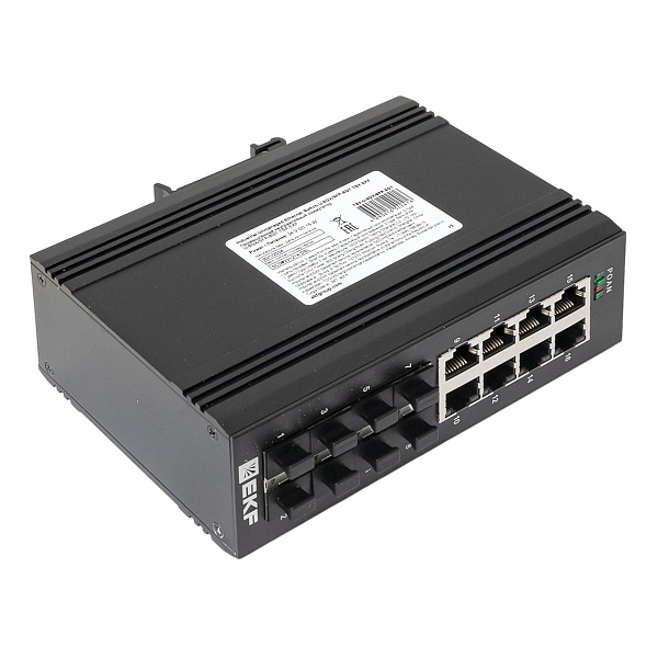 Промышленный неуправляемый коммутатор U-8GX/SFP-8GT, 8 портов 1000Base-X SFP, 8 портов 10/100/1000Base-T(X) RJ45, монтаж на динрейку TSX EKF