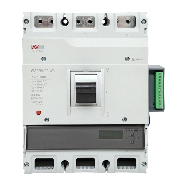 Выключатель автоматический в литом корпусе AV-POWER-4/3 1000А 100кА ETU6.2 EKF