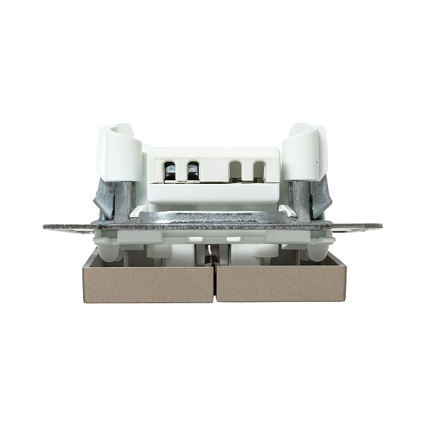 Механизм выключателя, двухклавишный, шампань Эпика EKF