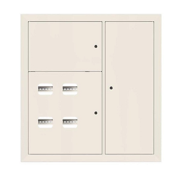 Щит этажный 4 кв. RAL9001 (1000x950x150) EKF Basic