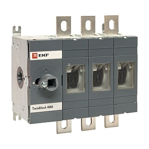 Рубильник 400A 3P без рукоятки управления TwinBlock EKF 
