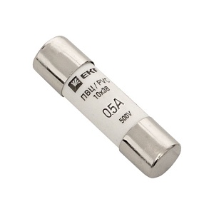 Плавкая вставка цилиндрическая ПВЦ (10x38) 0,5А EKF 