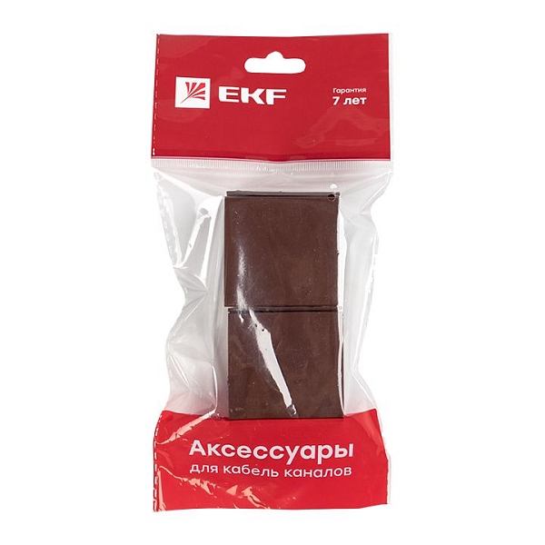 Соединитель (40x25) (4 шт) темное дерево EKF-Plast 