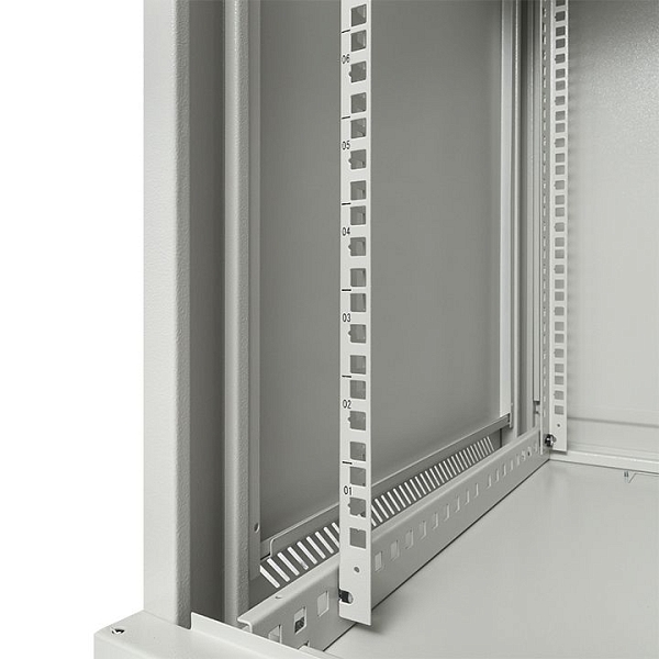 Шкаф настенный 19" TERACOM PRO 15U 600x600 мм дверь стеклянная с замком-ручкой серый