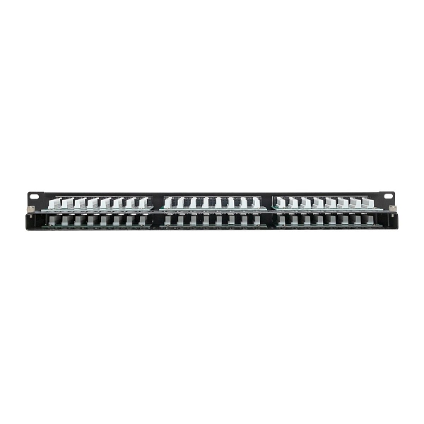 Патч-панель высокой плотности TERACOM PRO 19'' Cat.5E 1U неэкранированная UTP 48 портов RJ-45 Dual IDC с органайзером