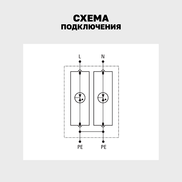 Устройство защиты от импульсных перенапряжений Класс 1 Iimp 25kA (10/350μs) 2P EKF