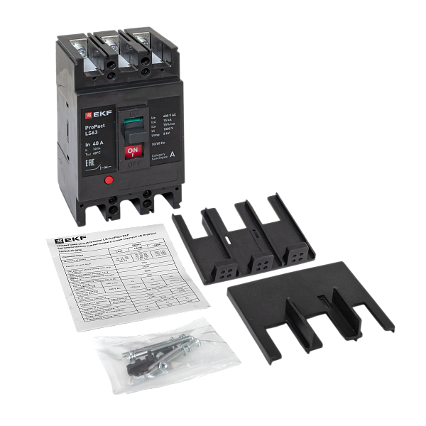 Выключатель автоматический в литом корпусе ProPact LS63 40А 3P 15кА EKF