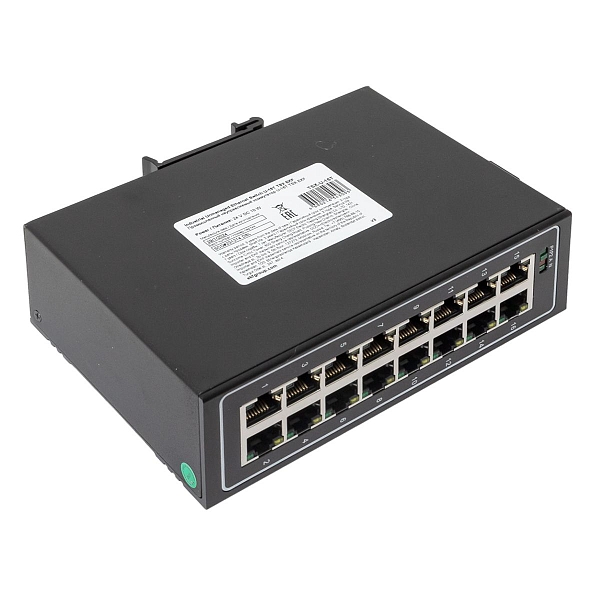 Промышленный неуправляемый коммутатор U-16T, 16 портов 10/100Base-T(X) RJ45, монтаж на динрейку TSX EKF