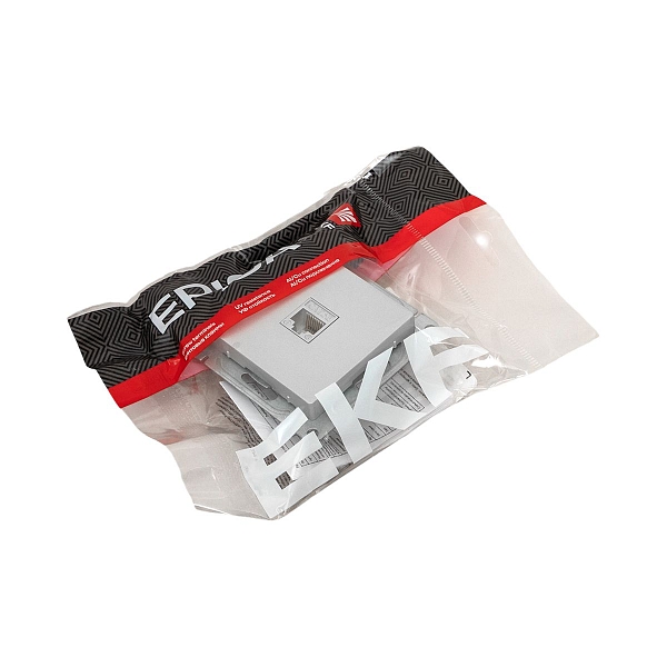 Механизм розетки RJ45 (cat5), алюминий Эпика EKF