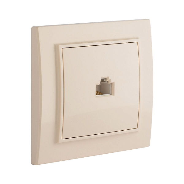 Розетка RJ-45 1-мест. СП бежевый Минск EKF