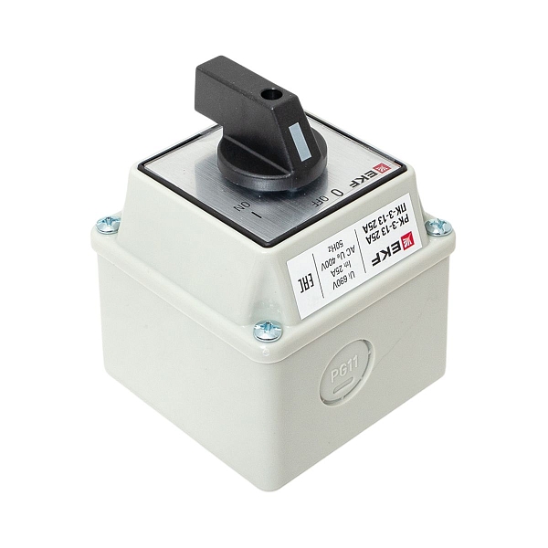 Переключатель кулачковый ПК-3-13 25А 3P "ВКЛ-ВЫКЛ" IP65 EKF PROxima