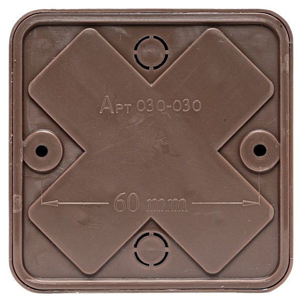 Коробка разветвительная КМР-030-030кг (75x75x26) с клеммником тёмное дерево EKF PROxima