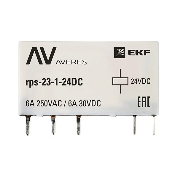 Реле промежуточное РП slim 23/1 6A 24В DC EKF AVERES