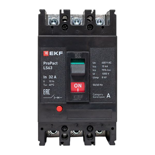 Выключатель автоматический в литом корпусе ProPact LS63 32А 3P 15кА EKF