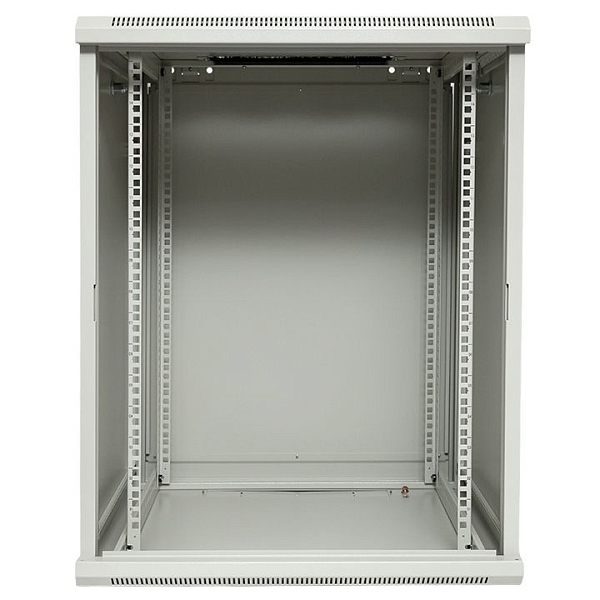 Шкаф настенный 19" TERACOM PRO 15U 600x600 мм дверь стеклянная с замком-ручкой серый