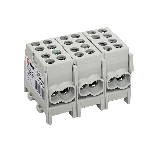Клемма распределительная КСР с двойным винтом 2x25/2x16 серая EKF PROxima