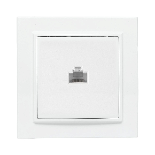 Минск Розетка RJ-45 1-местная СП белая EKF