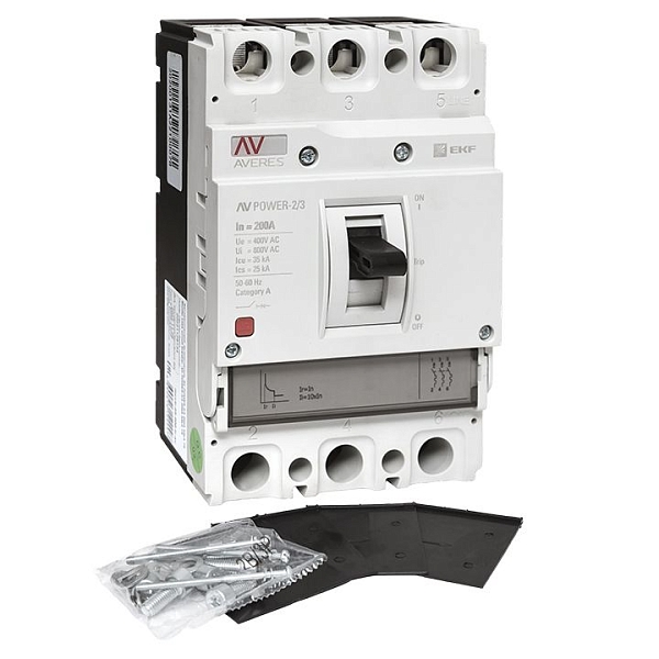 Выключатель автоматический в литом корпусе AV-POWER-2/3 200А 35кА TR EKF