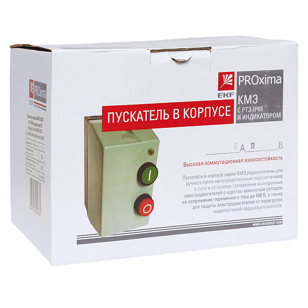 Пускатель ПМЛ-1 9А 1NO 230В AC с тепловым реле 0,4-0,63А в корпусе с индикацией IP65 EKF