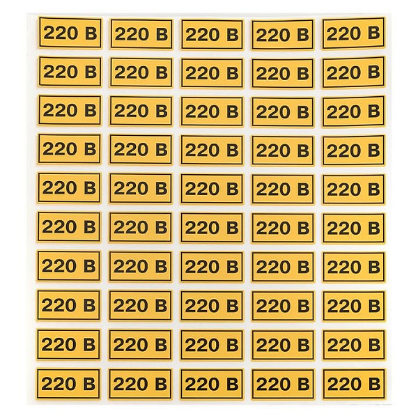 Наклейка "220В" (20x40) EKF PROxima