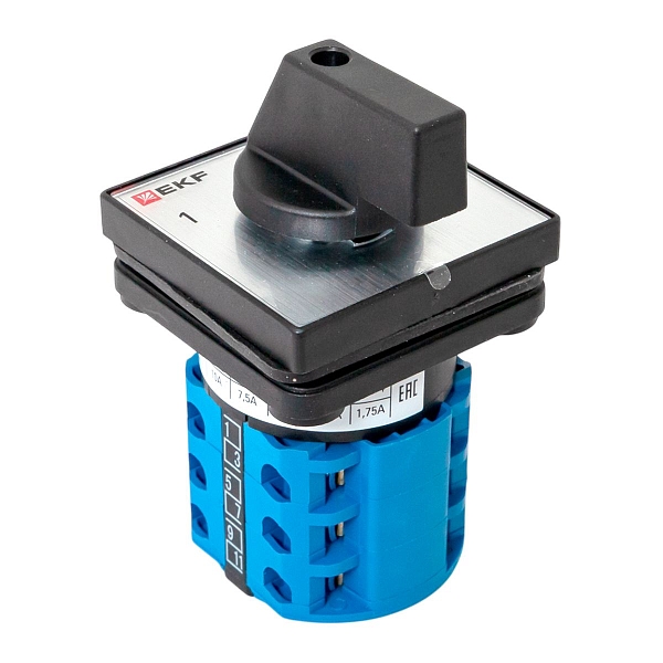Переключатель кулачковый ПК-1-43 10А 3P «1-0-2» IP65 EKF