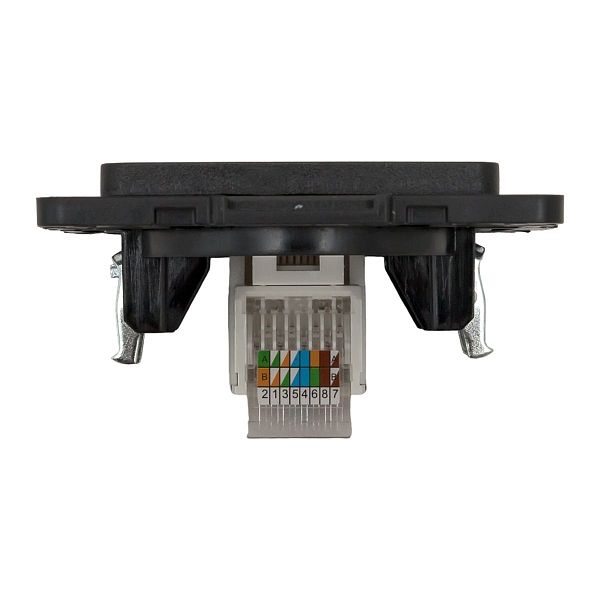 Стокгольм Механизм Розетки RJ-45 1-местной черный EKF
