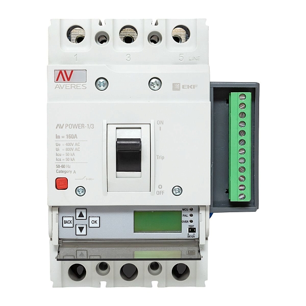 Выключатель автоматический в литом корпусе AV-POWER-1/3 160А 50кА ETU6.2 EKF