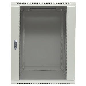 Шкаф настенный 19" TERACOM PRO 12U 600x450 мм дверь стеклянная с замком-ручкой серый
