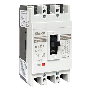 Выключатель автоматический в литом корпусе ВА-99М 63/63А 3P 10In 25кА с термомагнитным расцепителем EKF