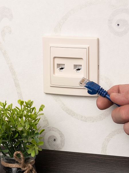 Розетка RJ-45+Phone СП бежевый Минск EKF