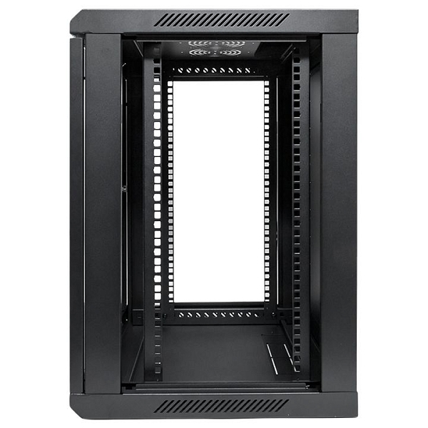 Шкаф настенный 19" TERACOM PRO 12U 600x450 мм дверь стеклянная с замком-ручкой чёрный