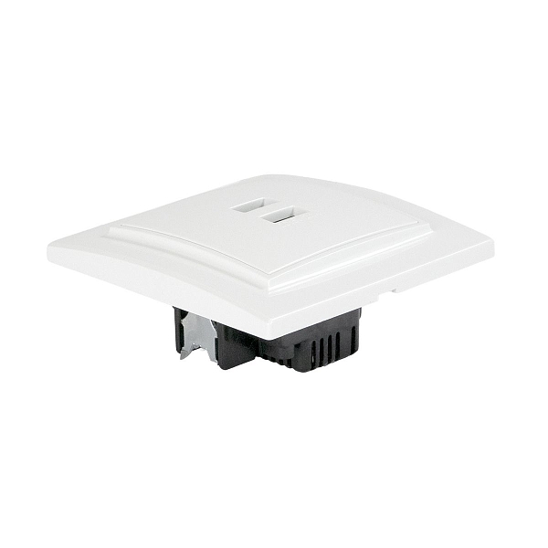 Минск Розетка USB 2-местная СП 2,1А белая EKF
