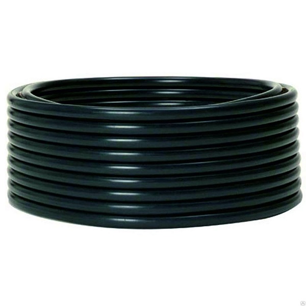 Труба гладкая ПНД жесткая d40 мм (100 м) черная EKF-Plast