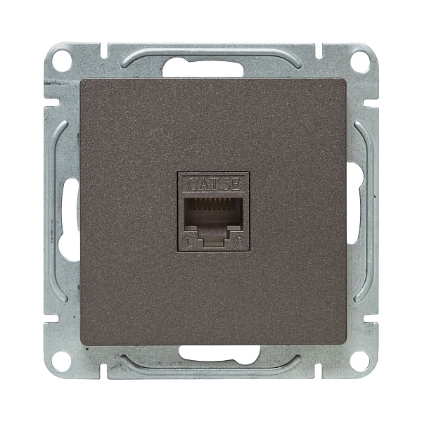 Механизм розетки RJ45 (cat5), мокко Эпика EKF