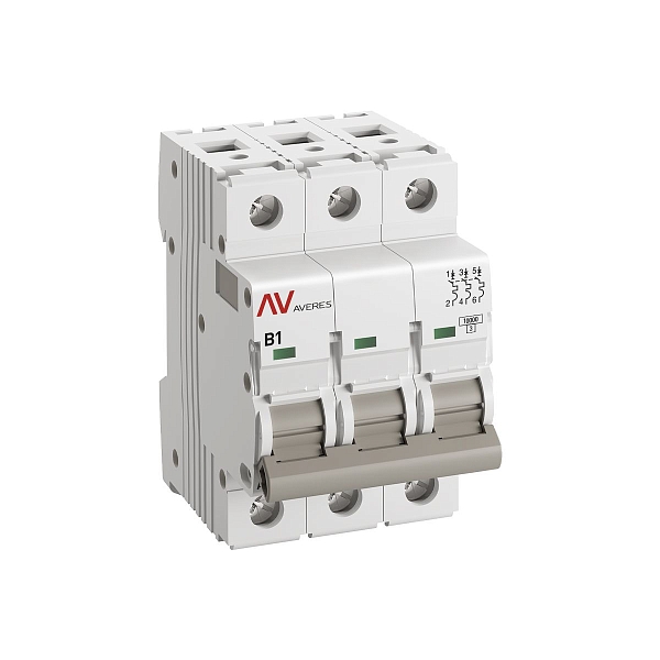 Выключатель автоматический AV-10 3P 1A (B) 10kA EKF AVERES